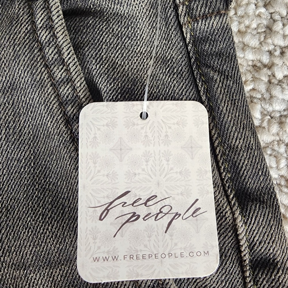 We The FreeJeans 31 (33x32)Mid Rise Flare Cotton Beta Brown Vector Moto NWT - Picture 13 of 15